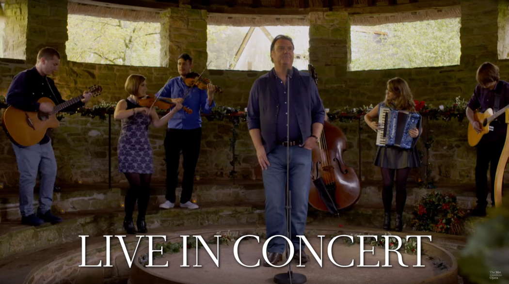 A still frame from a New York Metropolitan Opera promotional video for this Bryn Terfel concert