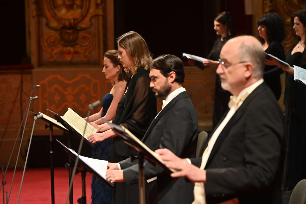The soloists at the 12 January 2021 concert in Parma. Photo © 2021 Roberto Ricci