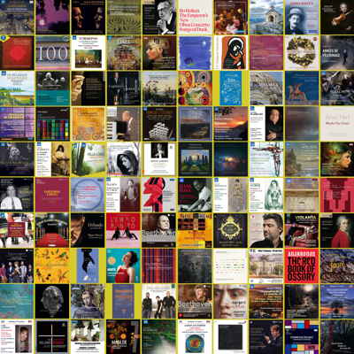 One hundred CD covers