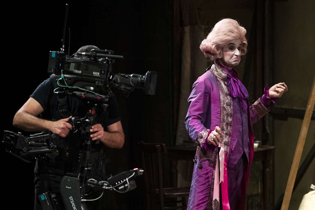 Filming Rosetta Cucchi's new production of 'Adriana Lecouvreur' for Teatro Comunale di Bologna. Photo © 2021 Andrea Ranzi