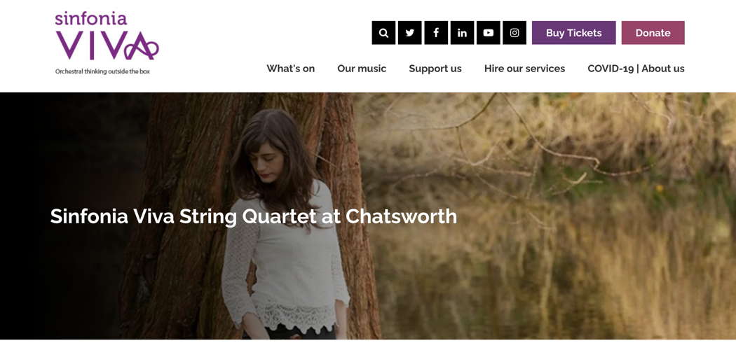 Sinfonia Viva String Quartet at Chatsworth