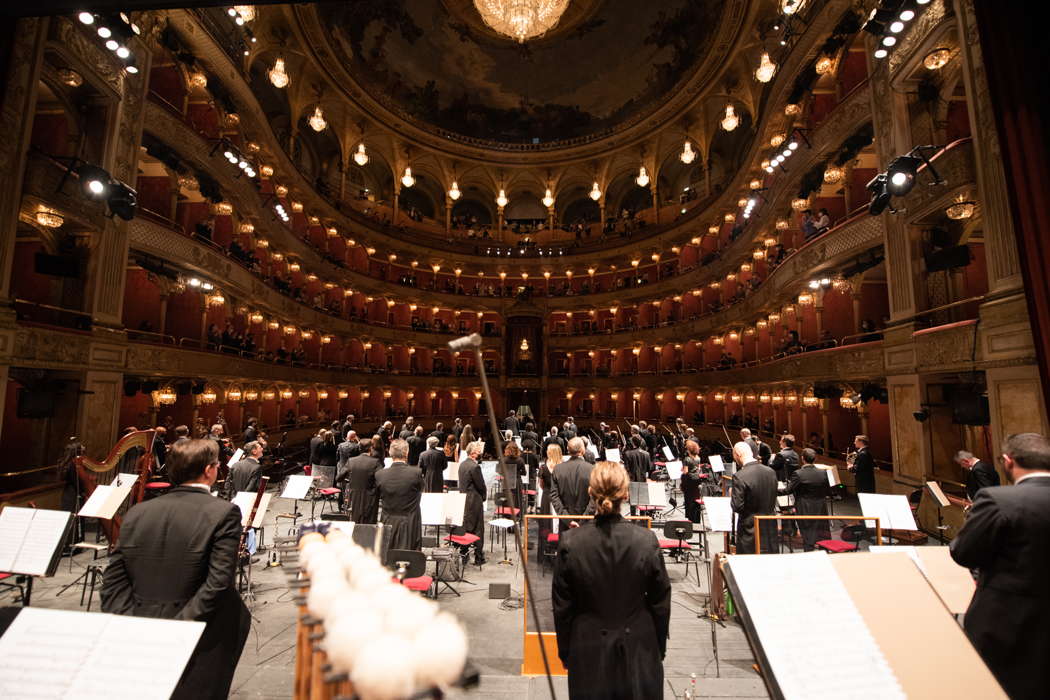 The orchestra of Teatro dell'Opera di Roma on 28 April 2021. Photo © 2021 Fabrizio Sansoni