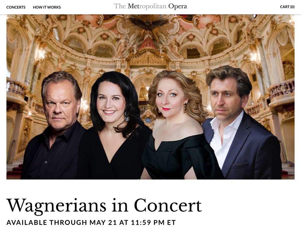Online publicity for 'Wagnerians in Concert'