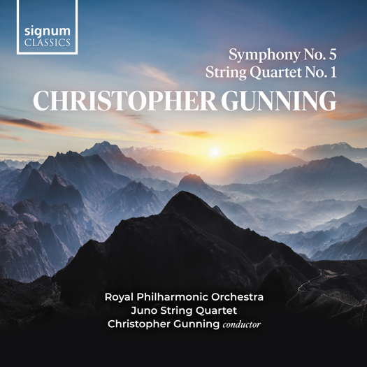 Christopher Gunning: Symphony No 5; String Quartet No 1. © 2021 Signum Records Ltd (SIGCD676)