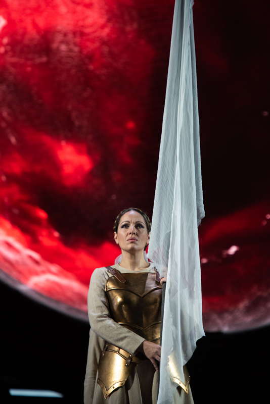 Nino Machaidze in the title role of Opera di Roma's 'Giovanna D'Arco'. Photo © 2021 Fabrizio Sansoni
