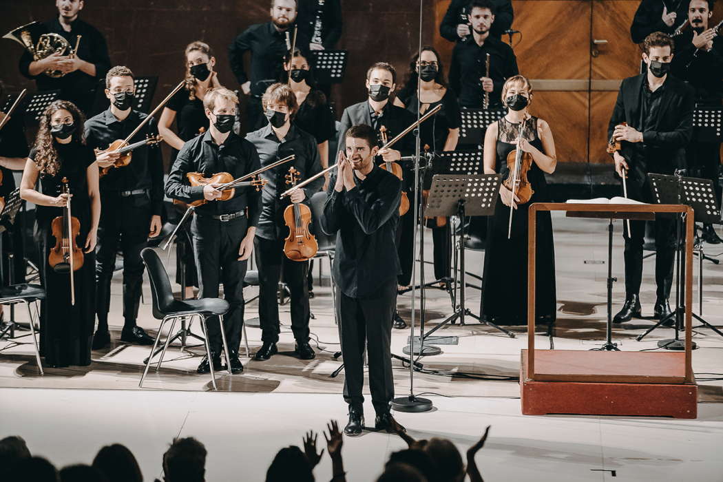 Enrico Saverio Pagano with the Canova Chamber Orchestra in Rome on 30 September 2021. Photo © 2021 Federico Priori