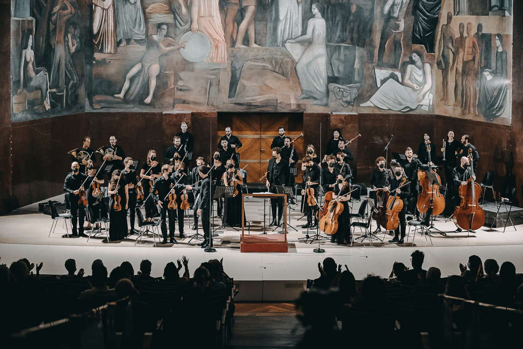 Enrico Saverio Pagano with the Canova Chamber Orchestra in Rome on 30 September 2021. Photo © 2021 Federico Priori