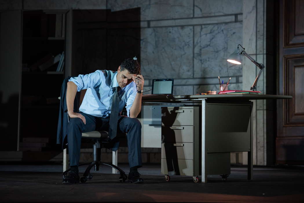 Elliot Madore as Brutus in Battistelli's 'Julius Caesar'. Photo © 2021 Fabrizio Sansoni