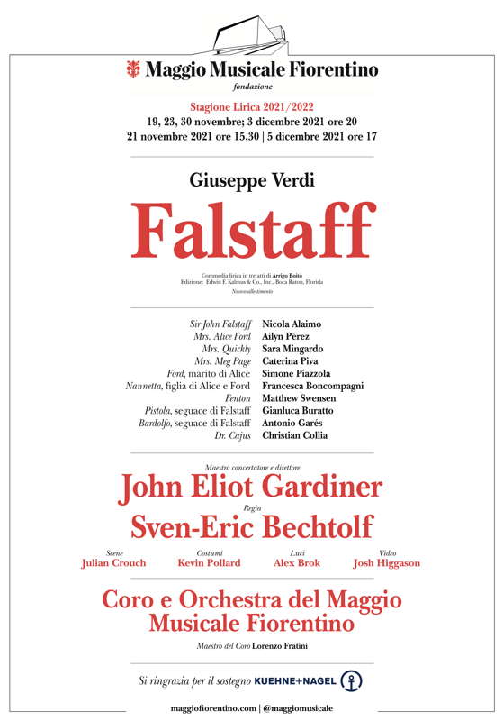 Falstaff at the Teatro del Maggio Musicale Fiorentino
