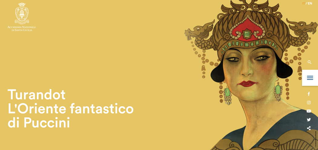 Online publicity for the Accademia Nazionale di Santa Cecilia's 'Turandot'