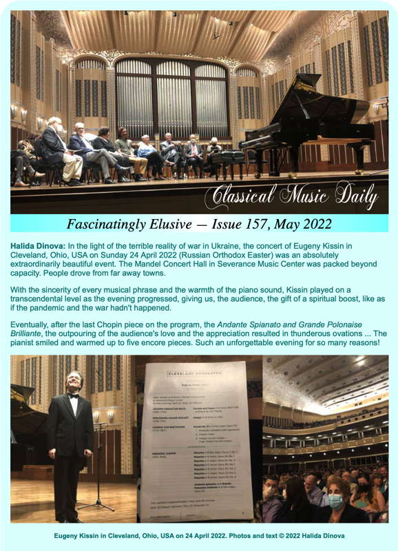 Classical Music Daily's May 2022 newsletter
