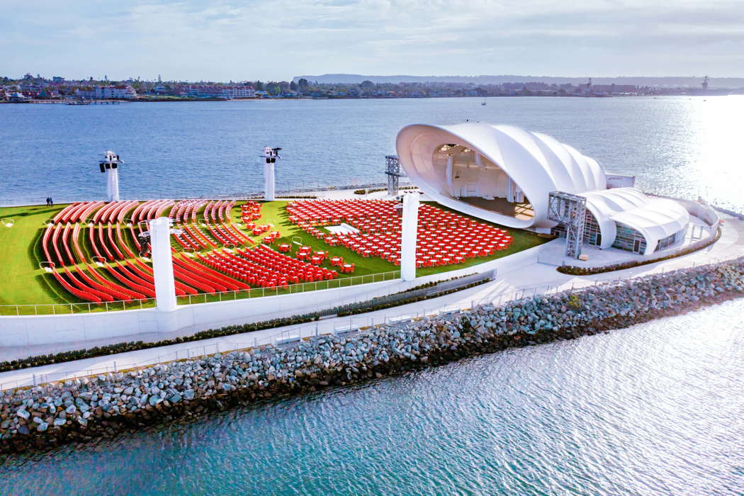 The Rady Shell at Jacobs Park, San Diego, California, USA. Photo courtesy of San Diego Symphony Orchestra