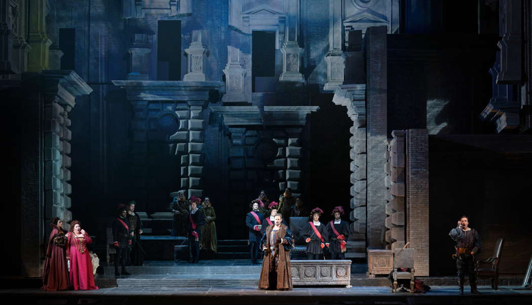 A scene from Verdi's 'Ernani' at Teatro dell'Opera di Roma. Photo © 2022 Fabrizio Sansoni