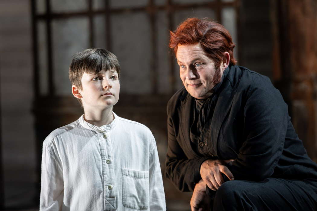 Trinity Boys Choir's Isaac Rogers, the strong other Miles, in Garsington's 'The Turn of the Screw'. The photo looks more threatening than the actuality. Photo © 2022 Julian Guidera