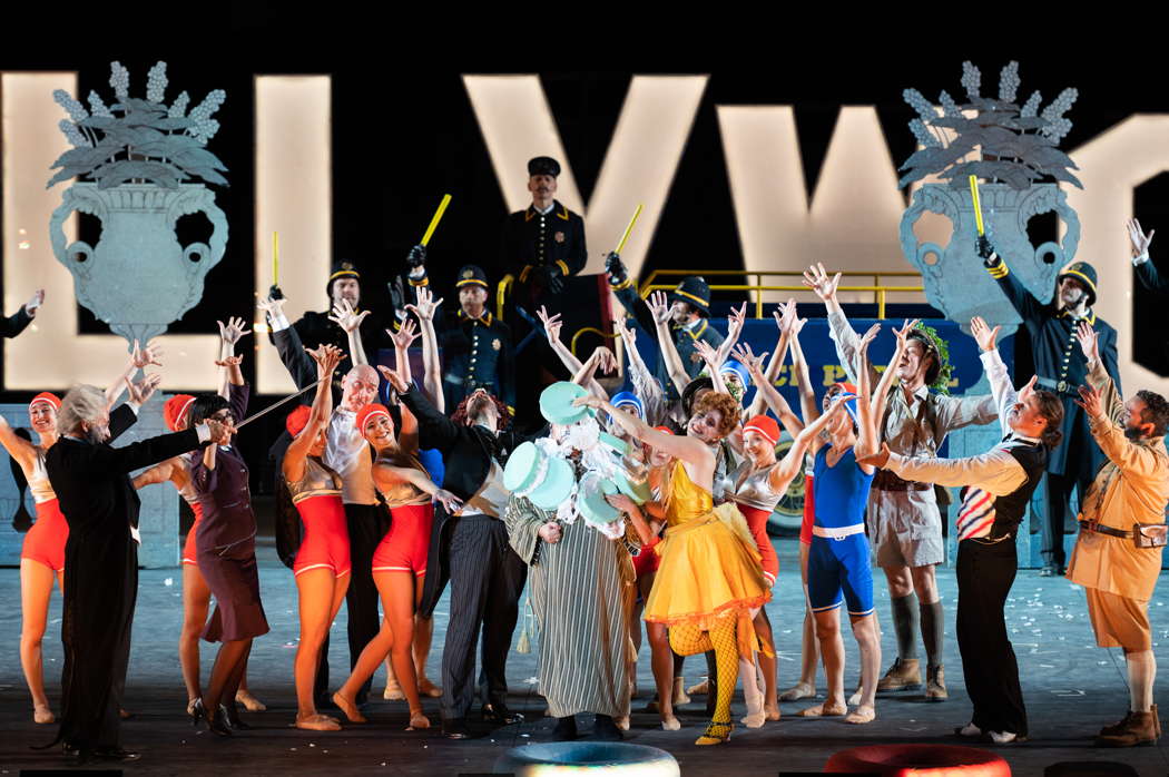 A scene from Teatro dell'Opera di Roma's 'Il barbiere di Siviglia' in Rome. Photo © 2022 Fabrizio Sansoni