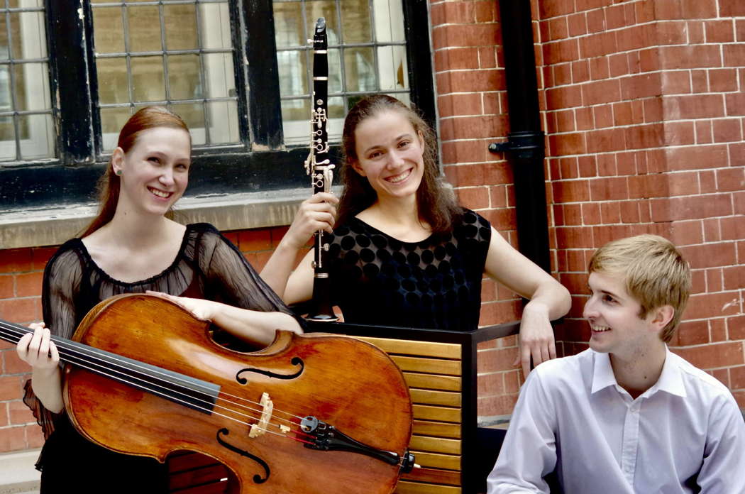 The Delphine Trio - from left to right, Jobine Siekman, cello, Magdalenna Krstevska, clarinet and Roelof Temmingh, piano