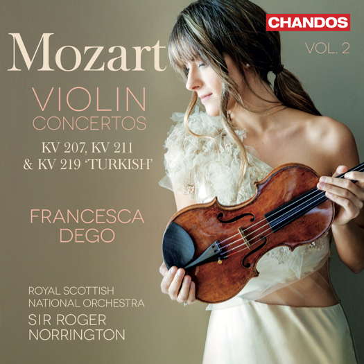 Mozart: Violin Concertos KV 207, KV 211 & KV 219 'Turkish'. Francesca Dego. © 2022 Chandos Records Ltd