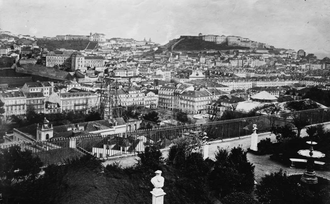 A 1919 city view of Lisbon in Portugal