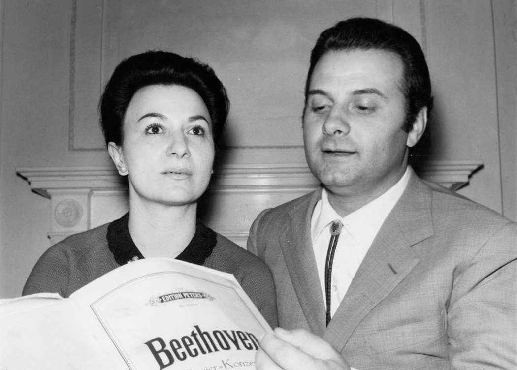 Daniele Barioni with his wife, the Italian-American pianist Vera Franceschi (1926-1966), in approximately 1962