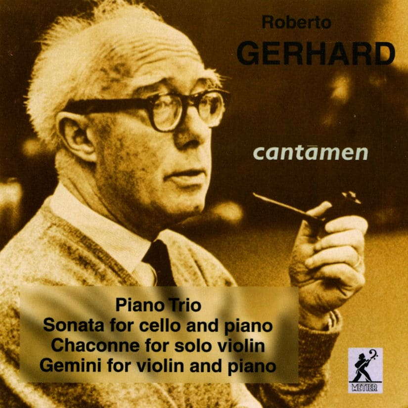 Album cover for 'Roberto Gerhard: Chamber Music 1' (Métier MSVCD 92012). © 1996 Divine Art Ltd / Diversions LLC. Catalan-born composer Robert Gerhard i Ottenwaelder (1896-1970) later settled in Cambridge, UK