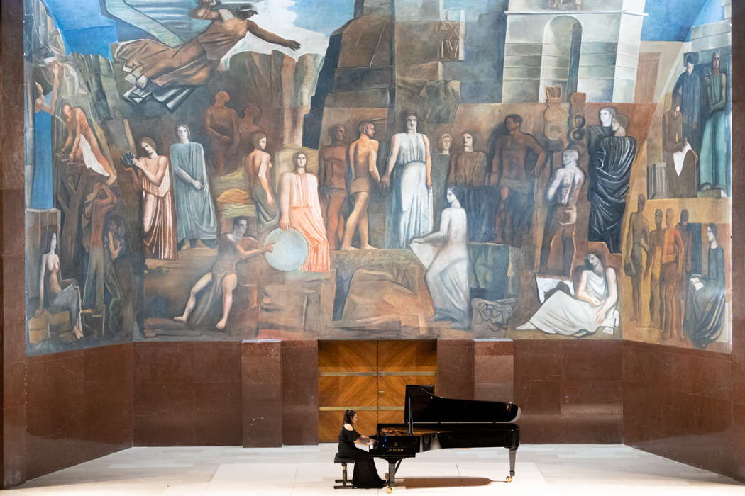 Leonora Armellini at the IUC, Aula Magna della Sapienza in Rome on 3 December. © 2022 Andrea Caramelli and Federico Priori