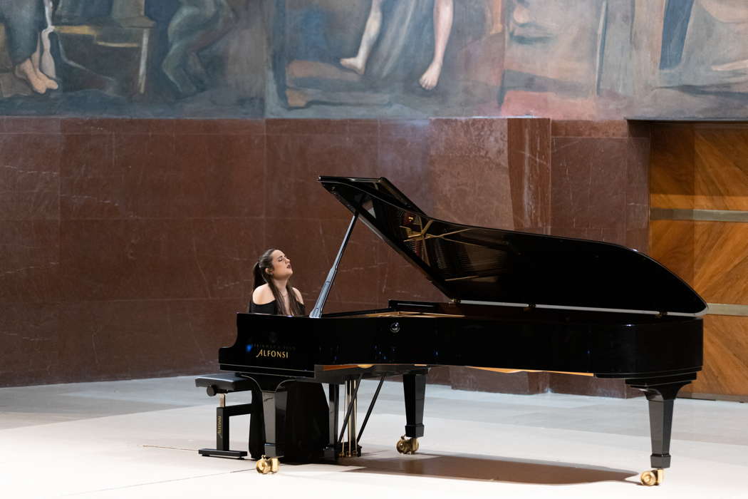 Leonora Armellini at the IUC, Aula Magna della Sapienza in Rome on 3 December. © 2022 Andrea Caramelli and Federico Priori