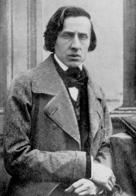 A circa 1849 daguerrotype of Chopin by Louis-Auguste Bisson