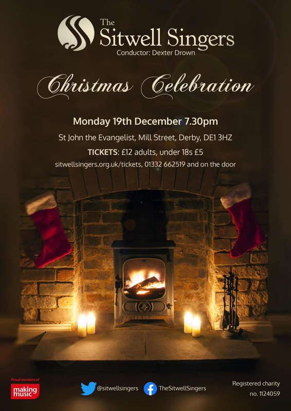 Flyer for the Sitwell Singers' 2022 Christmas Concert