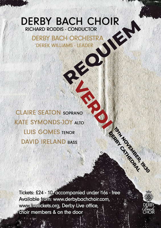 Flyer for Derby Bach Choir's Verdi Requiem concert