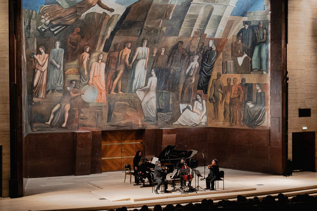 Giorgia Tommasi and friends performing at the Aula Magna of La Sapienza University in Rome. Photo © 2023 Andrea Caramelli