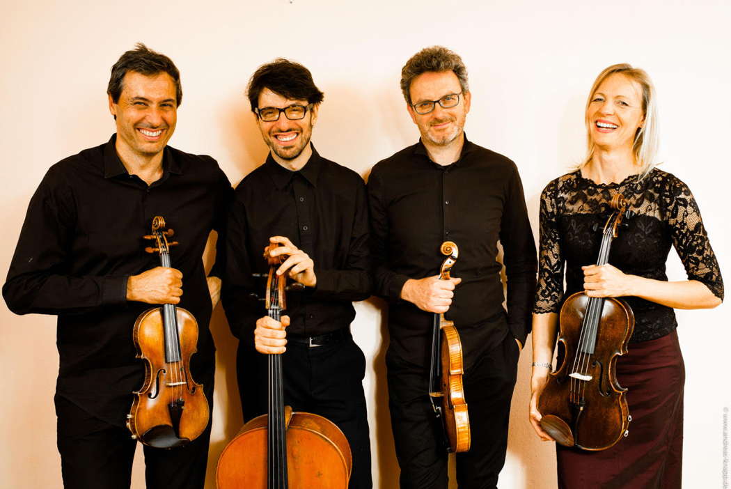 Quartetto Prometeo - from left to right: Giulio Rovighi, violin 1, Francesco Dillon, cello, Aldo Campagnari, violin 2 and Danusha Waskiewicz, viola
