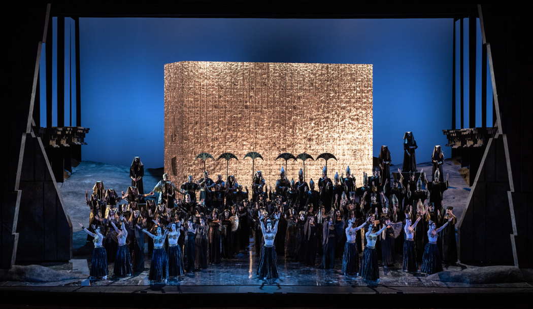 A scene from the Opera di Roma production of Verdi's 'Aida'. Photo © 2023 Fabrizio Sansoni