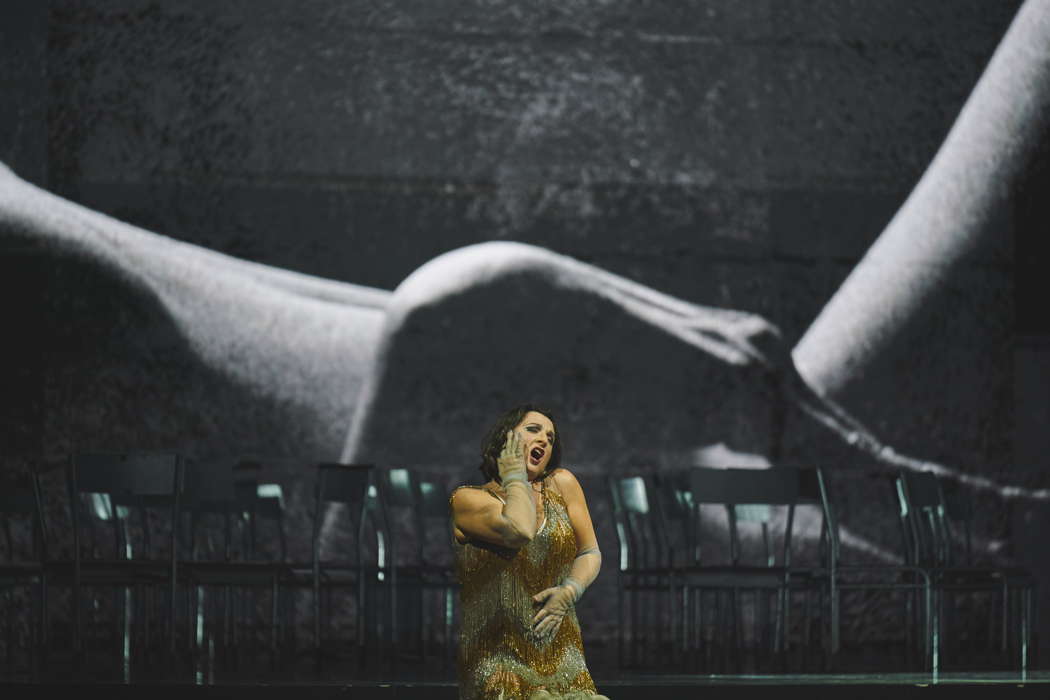 Olga Bezsmertna as the Duchess of Parma in Busoni's 'Doktor Faust' in Florence. Photo © 2023 Michele Monasta