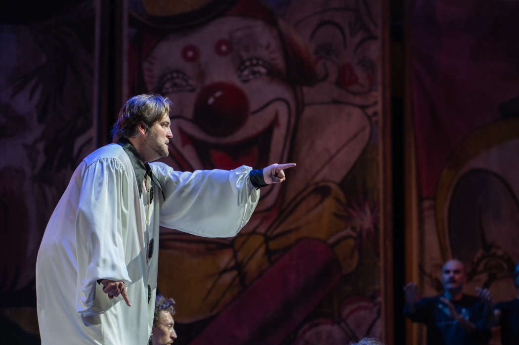 Brian Jagde as Canio-Pagliaccio in Teatro dell'Opera di Roma's 'Pagliacci'. Photo © 2023 Fabrizio Sansoni