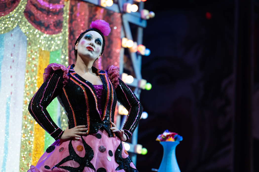 Nino Machaidze as Nedda-Colombina in Teatro dell'Opera di Roma's 'Pagliacci'. Photo © 2023 Fabrizio Sansoni