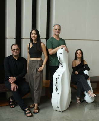 Rhythms of the Brain: Alex Taylor (left) with NZTrio