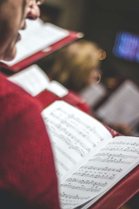 Choral singing. Photo by David Beale