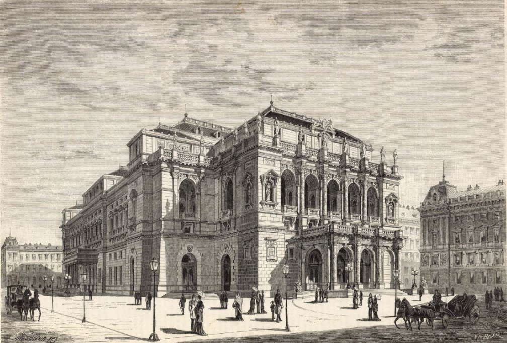The Hungarian Royal Opera House in Budapest. Source: the old Hungarian Magazine, 'Vasárnapi Újság', 28 September 1884