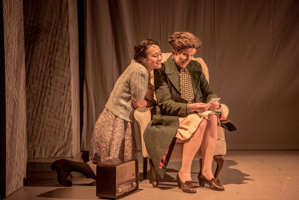 Julia Mariko as Shirley (left) and Elin Davies as the older Vera Brittain. Photo © 2023 Genevieve Girling