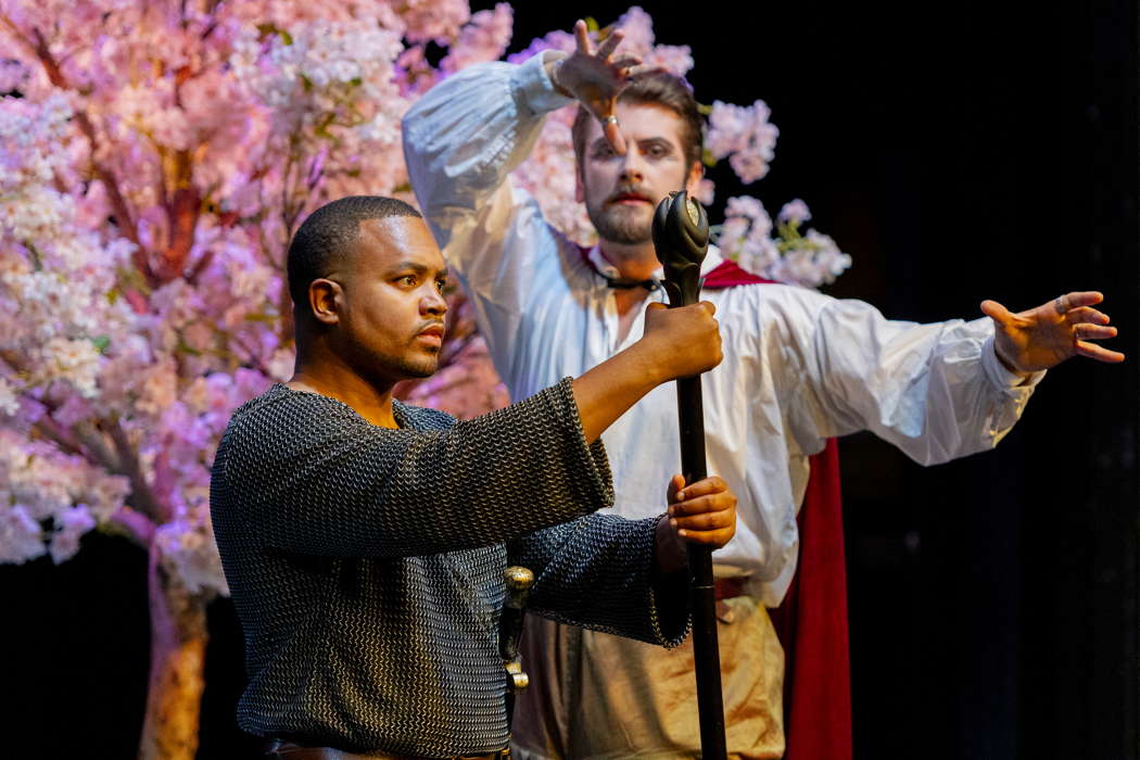 Christian Joel as Orlando (left) and Jolyon Loy as Zoroastro in 'Orlando' at Buxton. Photo © 2023 David John King