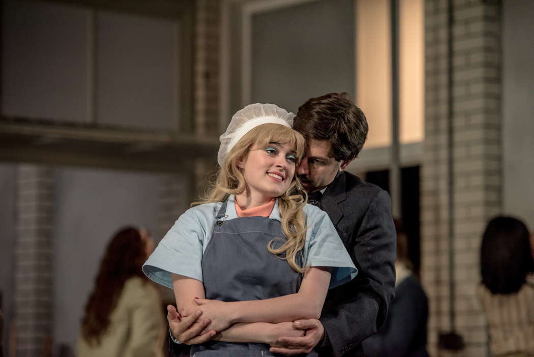 Ellie Neate as Lisa and Nico Darmanin as Elvino in Bellini's 'La Sonnambula' at Buxton. Photo © 2023 Genevieve Girling