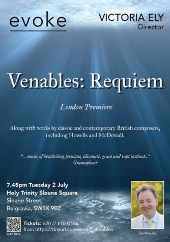 Poster for the first London performance of Ian Venables' Requiem