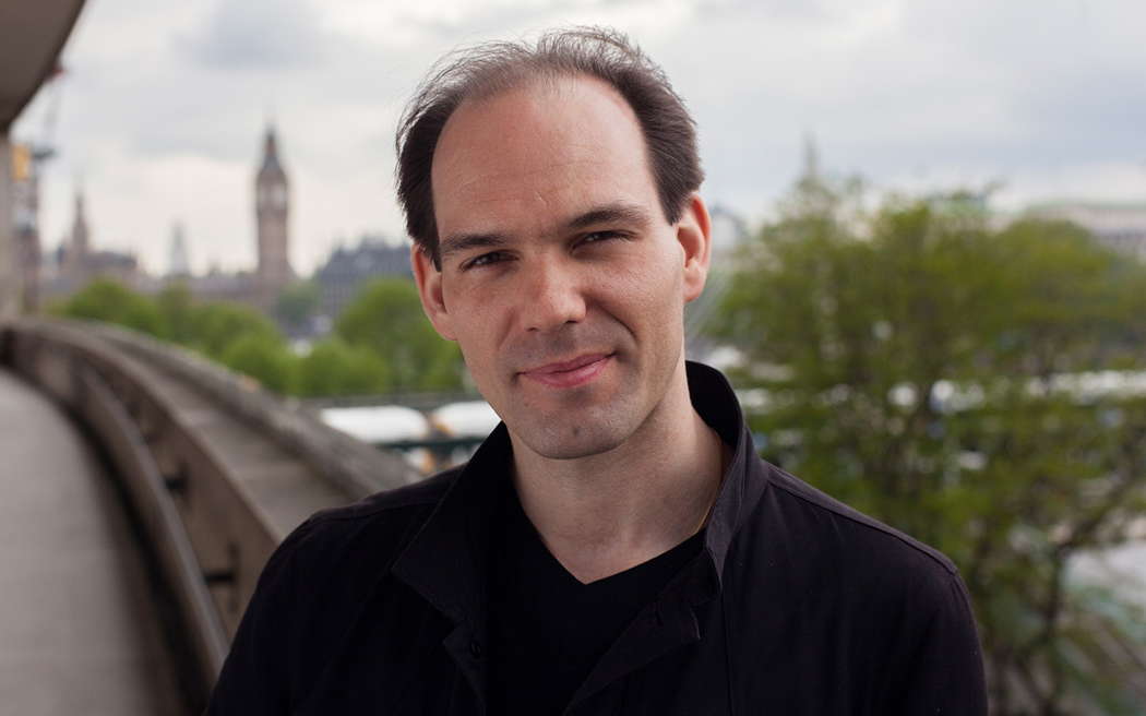 Zsolt Tihamér-Visontay, Leader of the Philharmonia and soloist in Elgar's Violin Concerto. Photo © 2013 Guy Wigmore