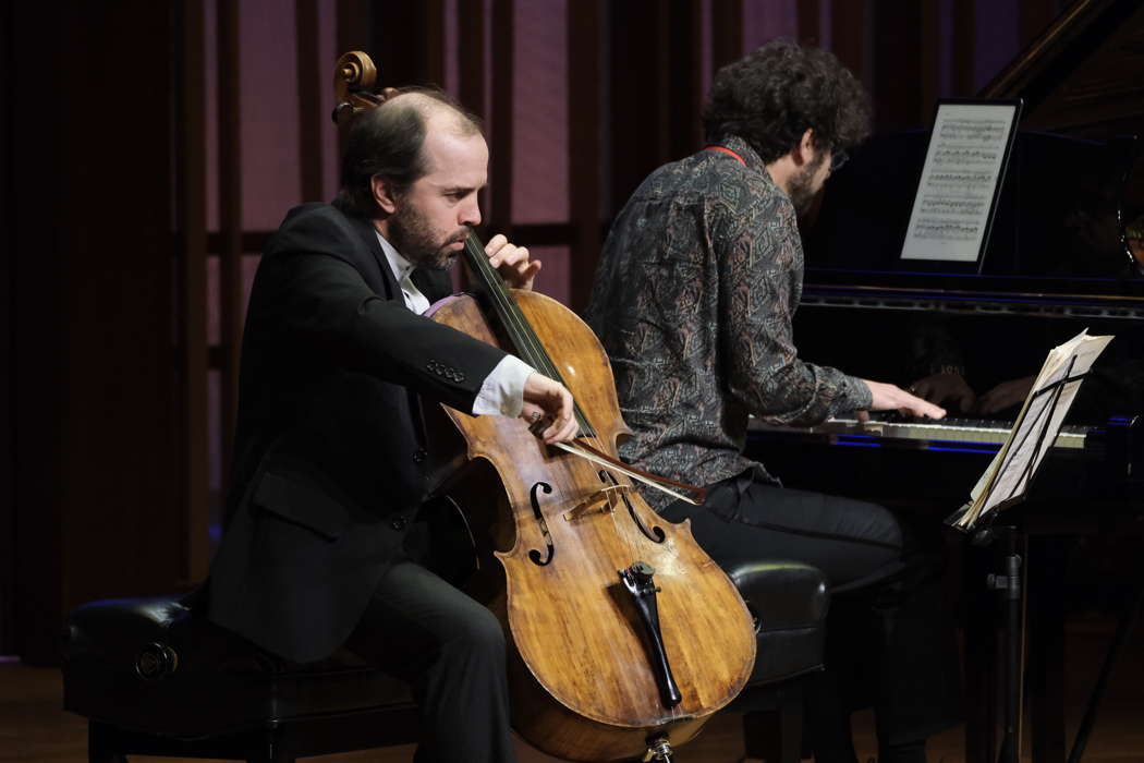 Efe Baltacigil and Roman Rabinovich play Schumann at the La Jolla Music Society's Summerfest. Photo © 2023 Ken Jacques