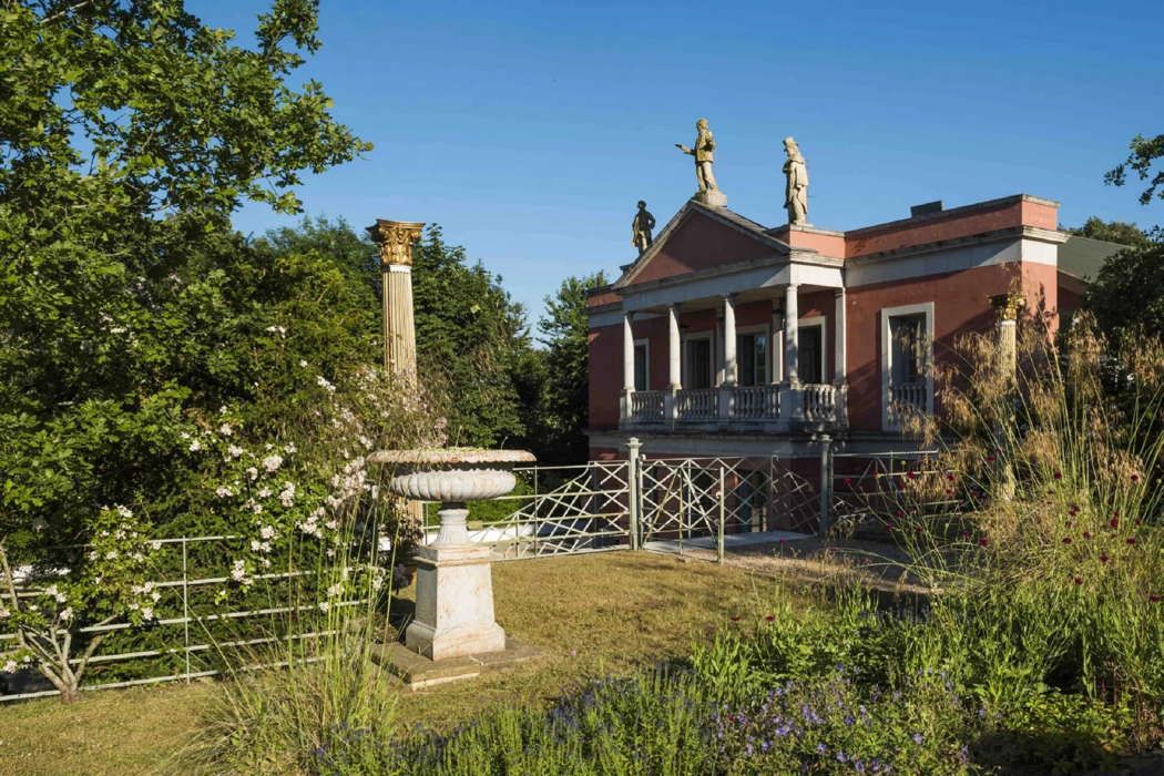 An inspired view of Longborough Festival's Opera House taken from near New Banks Fee, the Grahams' elegant home in the Cotswolds erected and enlarged by Martin Graham himself