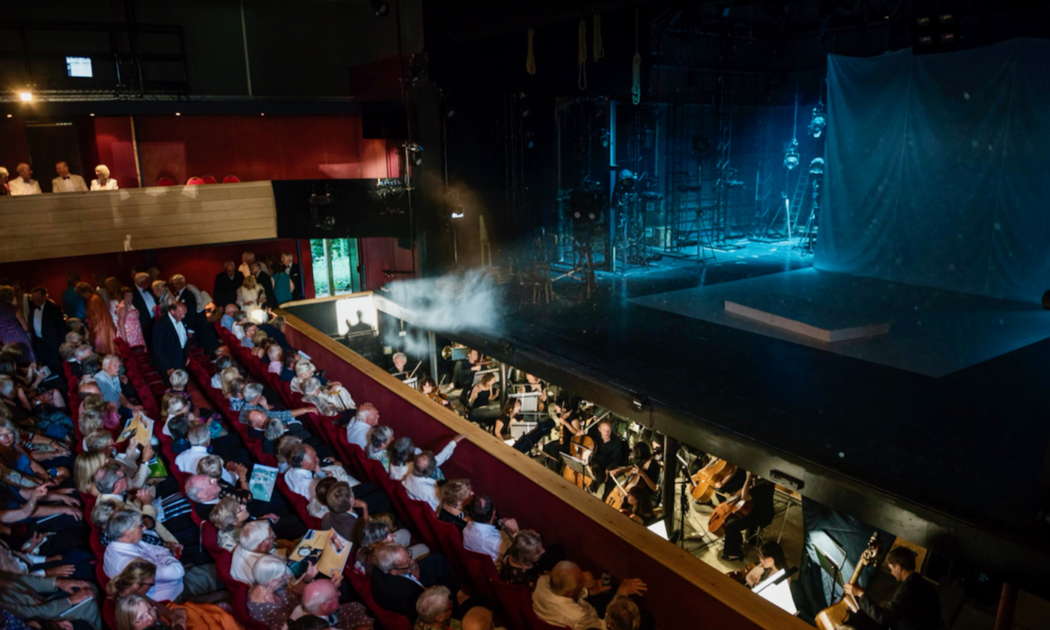 A production in flow at Longborough Festival auditorium. Photo © 2023 Matthew Williams-Ellis