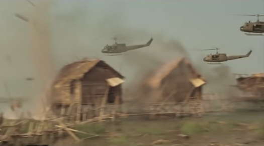 A still from the 'Ride of the Valkyries' scene of the 1979 film 'Apocalype Now'. © Paramount Home Entertainment