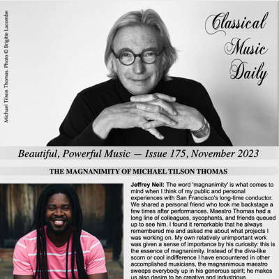 Classical Music Daily's November 2023 newsletter