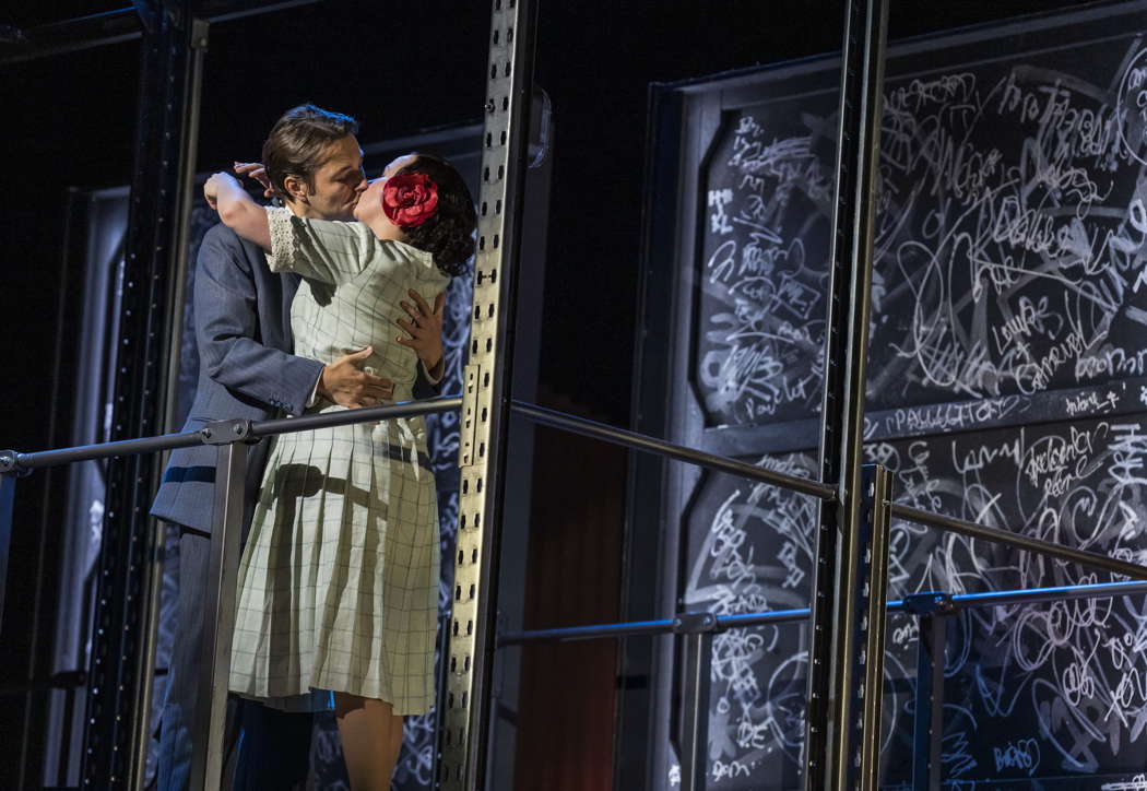 Sébastien Guèze as Ruggero and Galina Averina as Magda in Opera North's production of Puccini's 'La Rondine'. Photo © 2023 Tristram Kenton