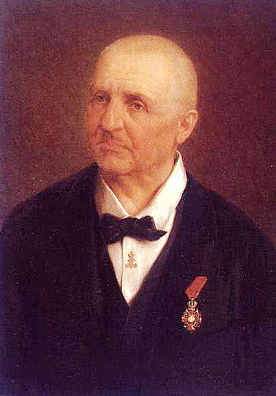 Painting of Anton Bruckner (1824-1896) by Austrian painter Josef Büche (1848-1917)